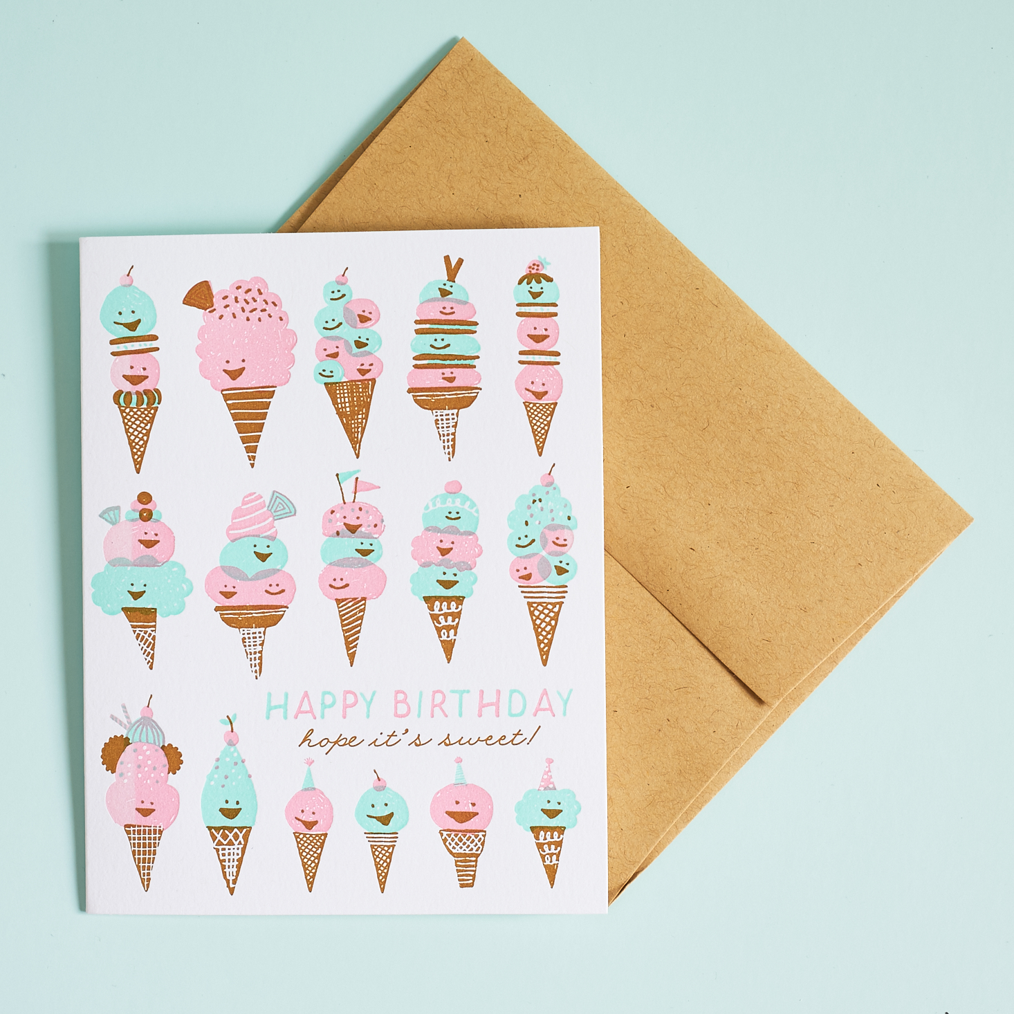 What's a birthday without ice cream? Love this card from indie greeting card subscription, Hello!Lucky
