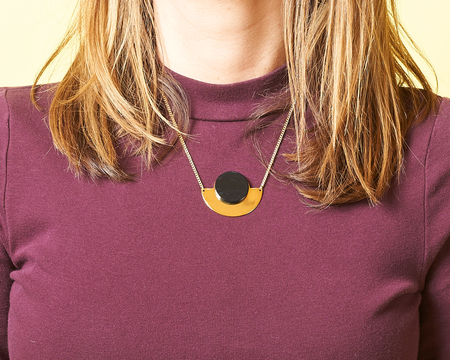 Emma & Chloe Necklace modeled on Liz