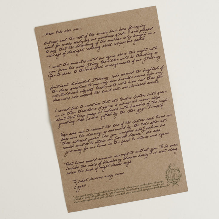 Letter from Lyre