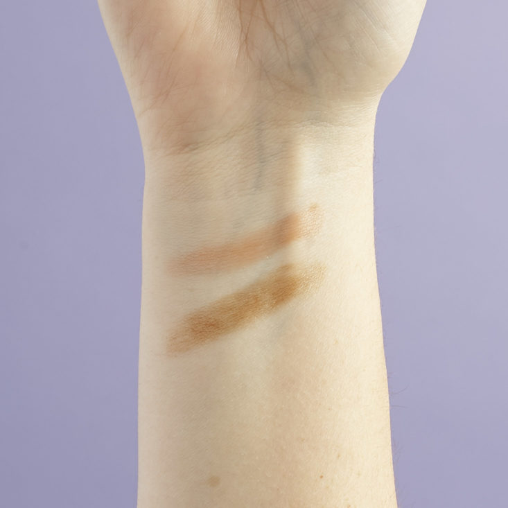 swatches on arm