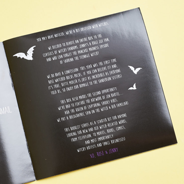 fanmail witch please info card for october 2017