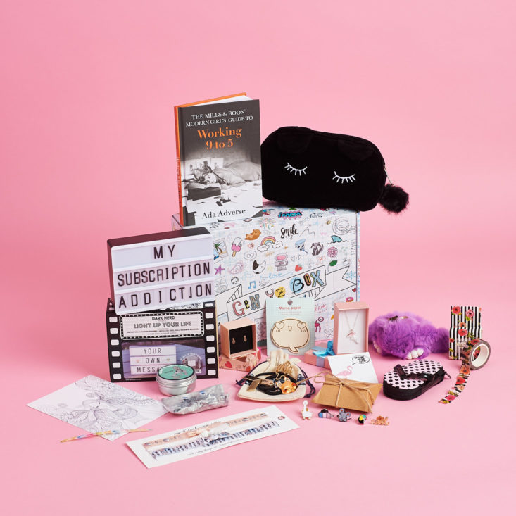 all items inside the gen y box