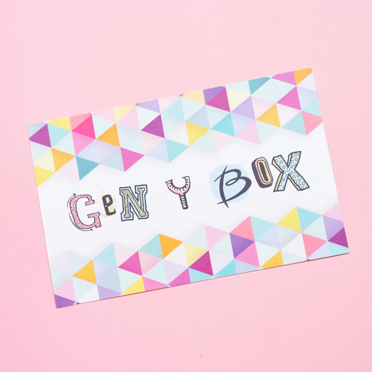 gen y box information card