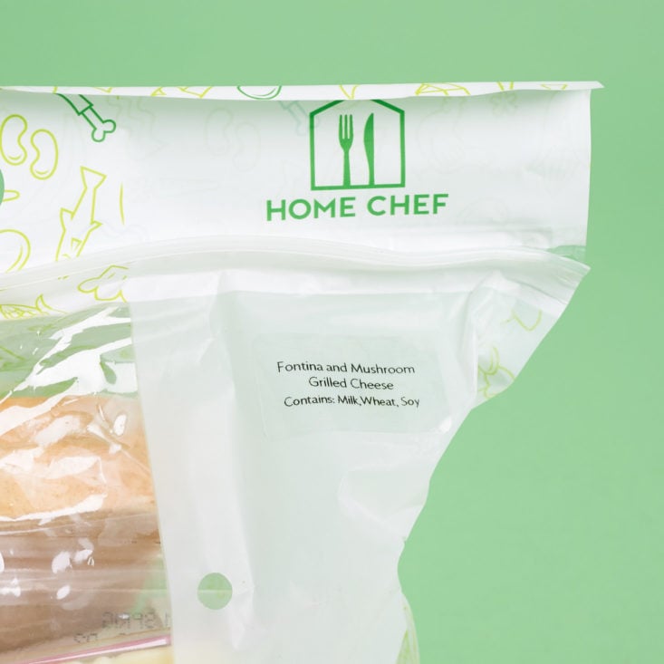 home chef ingredients bag