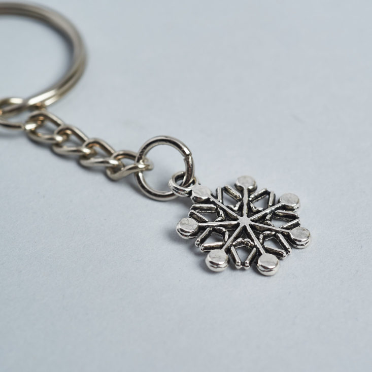 silver snowflake keychain