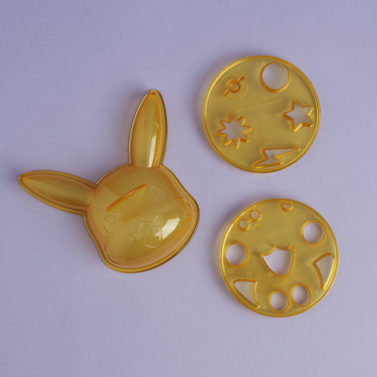 three yellow molds from Pikachu Curry Kit