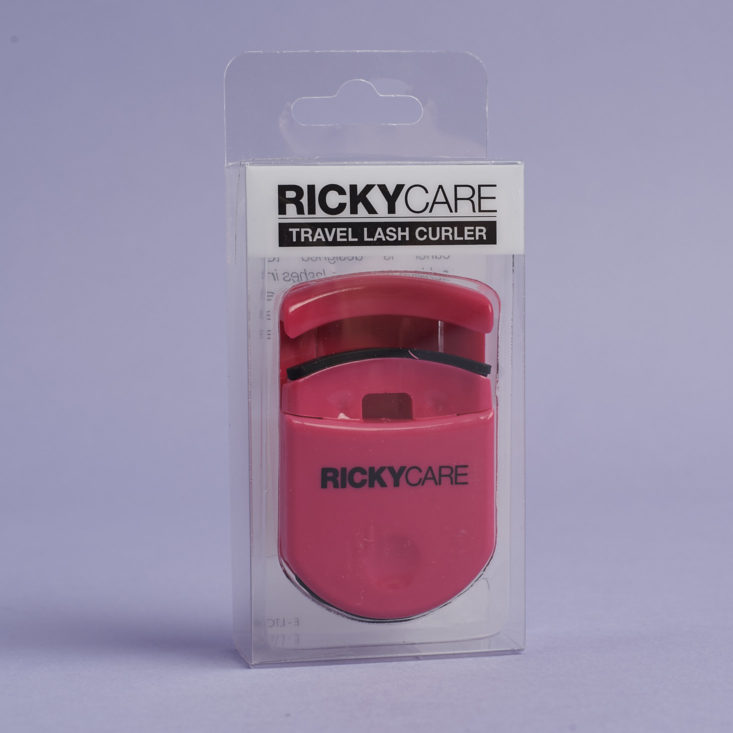 pink ricky care travel lash curler in package