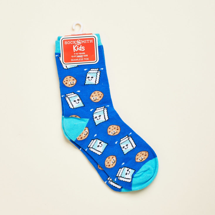 Cookies & milk patterned socks from Socksmith