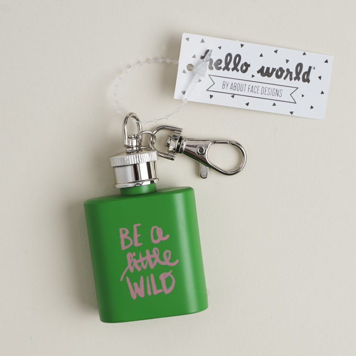Be a little wild mini flask keychain