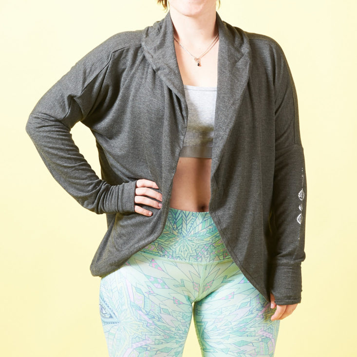 yoga jersey cardigan