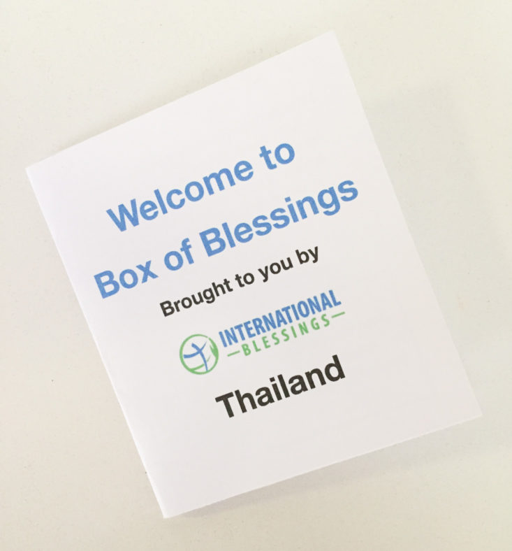 international box of blessings thailand november 2017