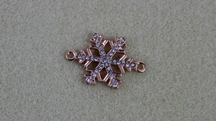 33 x 21 mm Rose Gold Pewter Snowflake Link