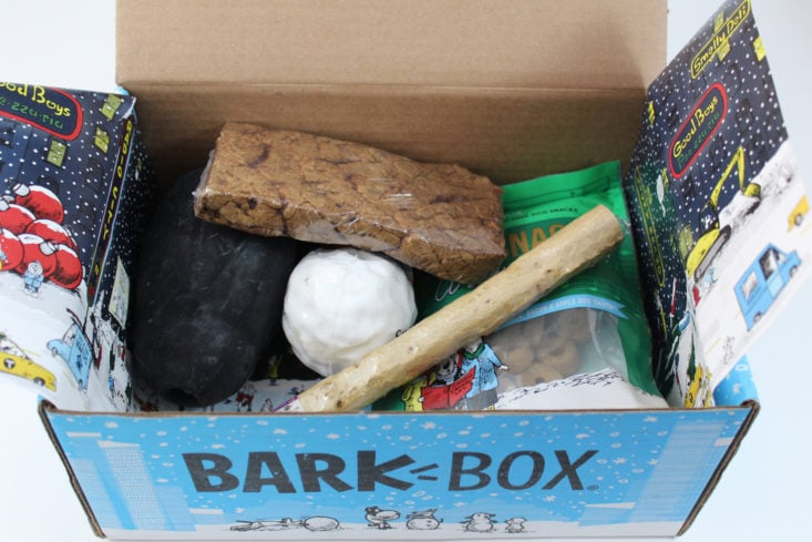 Barkbox Super Chewer December 2017 Inside Box