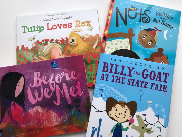 all four children's books in the bookcase club read to me subscription box for december 2017