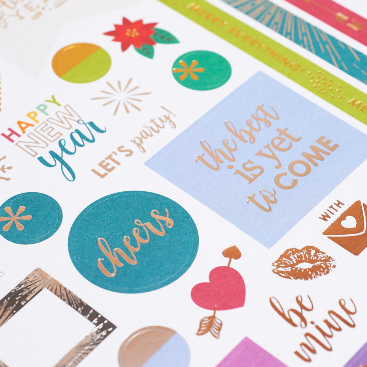 holiday sticker sheet for journaling, scrapbooking, etc