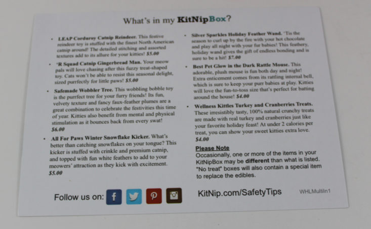 Kitnipbox December 2017 Booklet Front