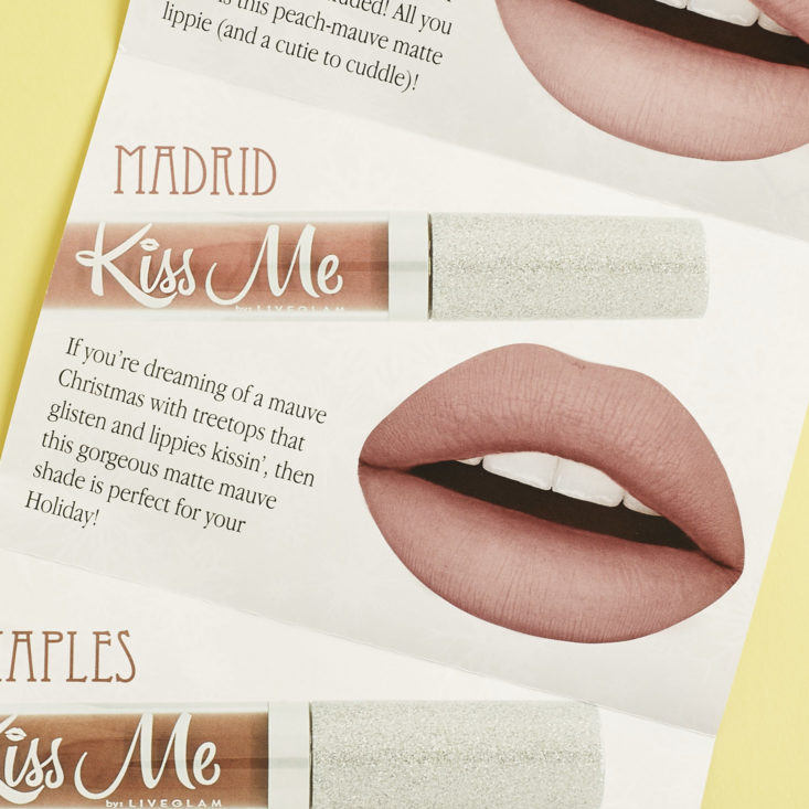KissMe Madrid Lipstick info card