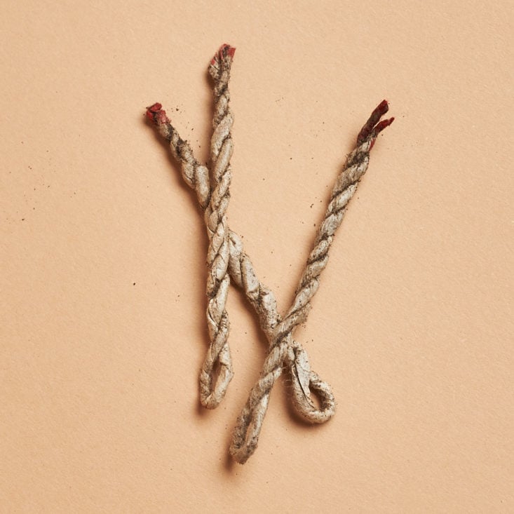 three strands of rope-like incense