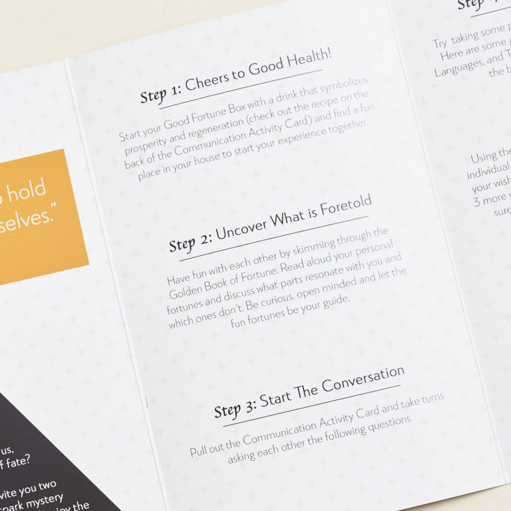 steps for the good fortune box date