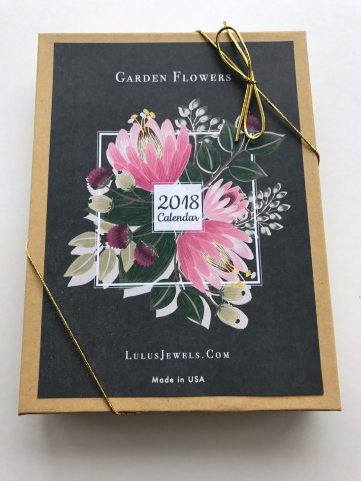 Lulu’s Jewels Garden Flowers Calendar box front