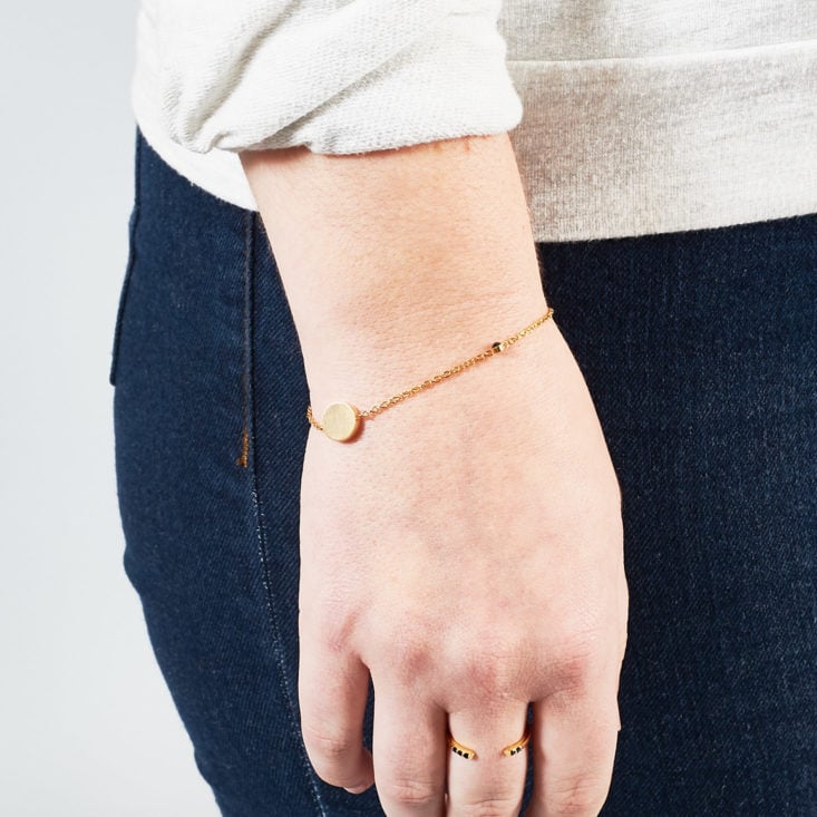 Minimalist dot bracelet that goes with anything from Penny + Grace