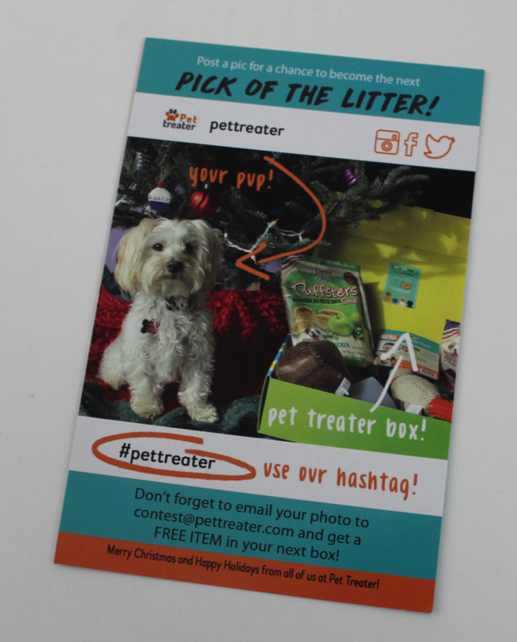 Pet Treater December 2017 Booklet back