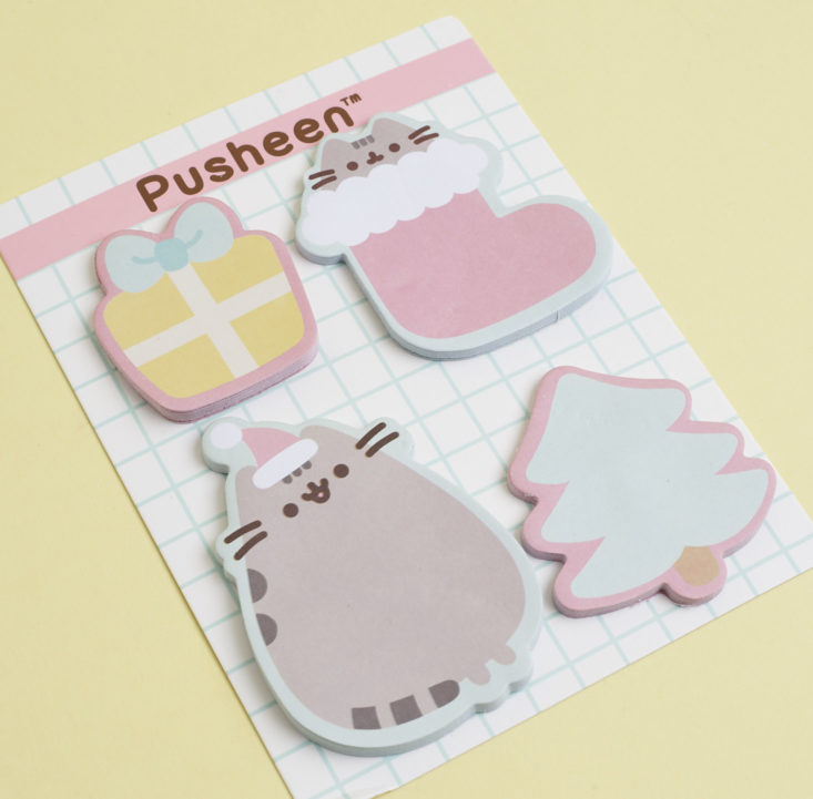 3/4 view of Set of 4 Pusheen Holiday Sticky Notes