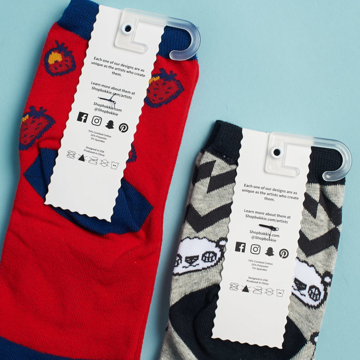 Fabric composition on bokkie socks