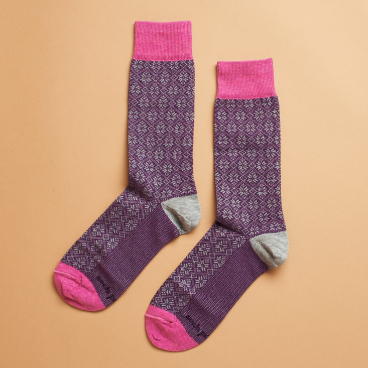 Sock Panda Purple Patterned Socks