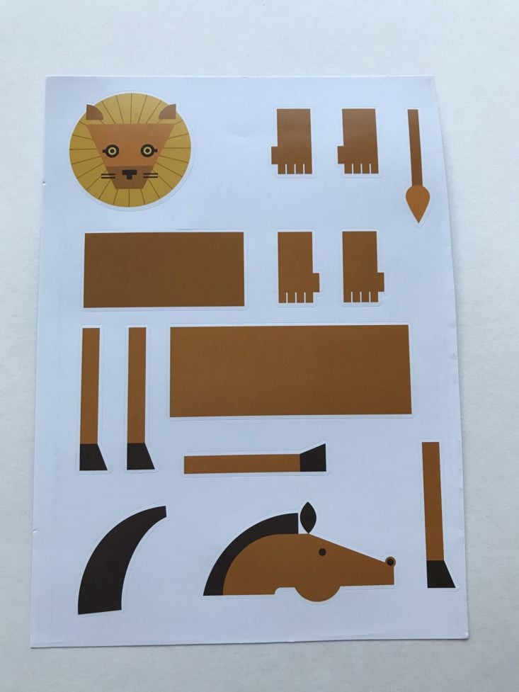 Create-an-Animal Stickers shapes of a lion