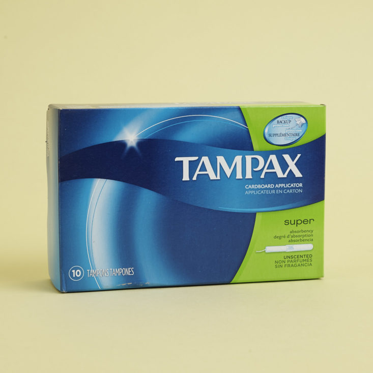 tampax super tampons in box