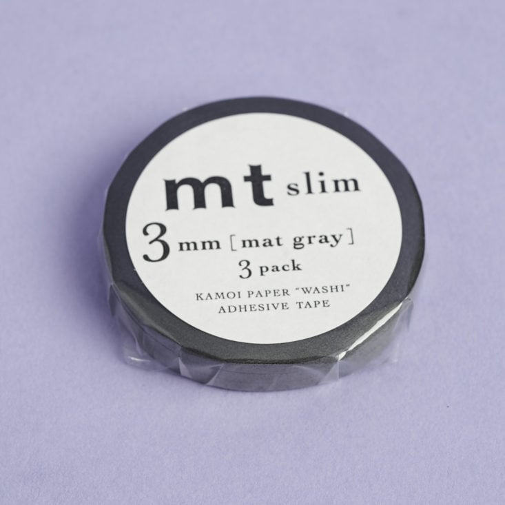 set of three mt slim grey washi tape 3mm in package