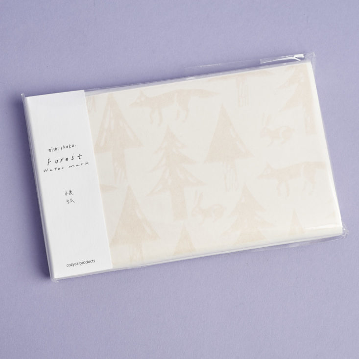 nishi shuku forest design washi paper in package