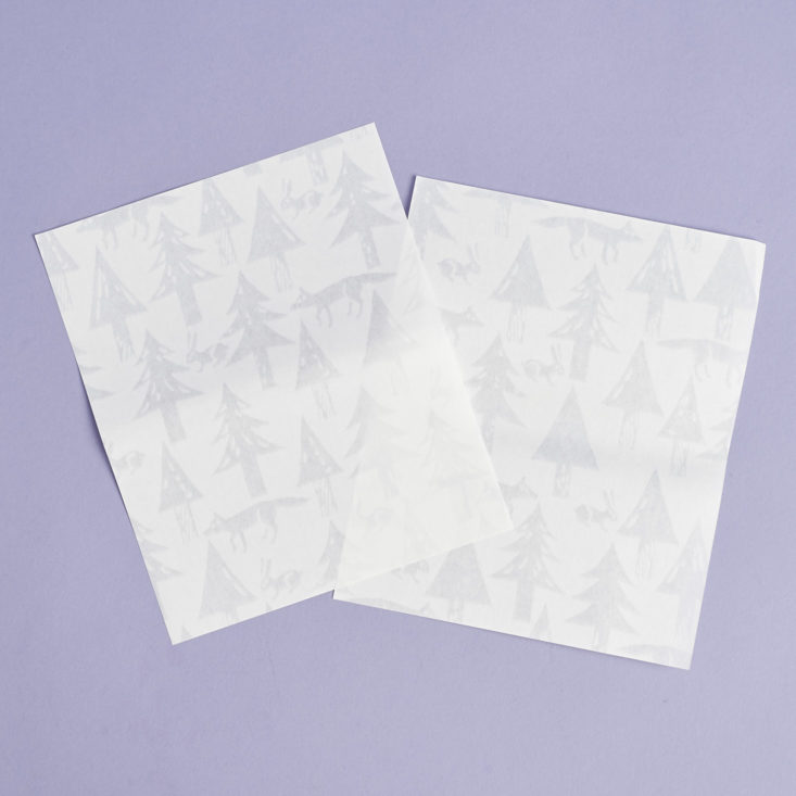 sheets of nishi shuku forest design washi paper