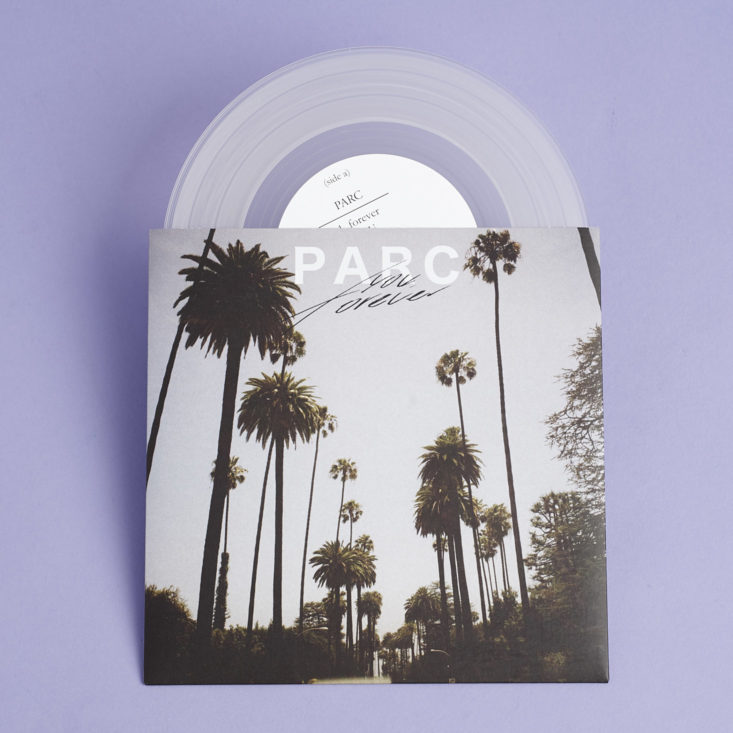 PARC You Forever 7" with clear vinyl peeking out