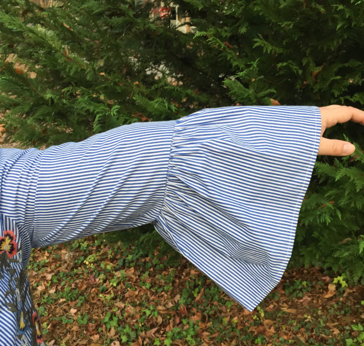 Embroidered Bell Sleeve Top by Caslon sleeve