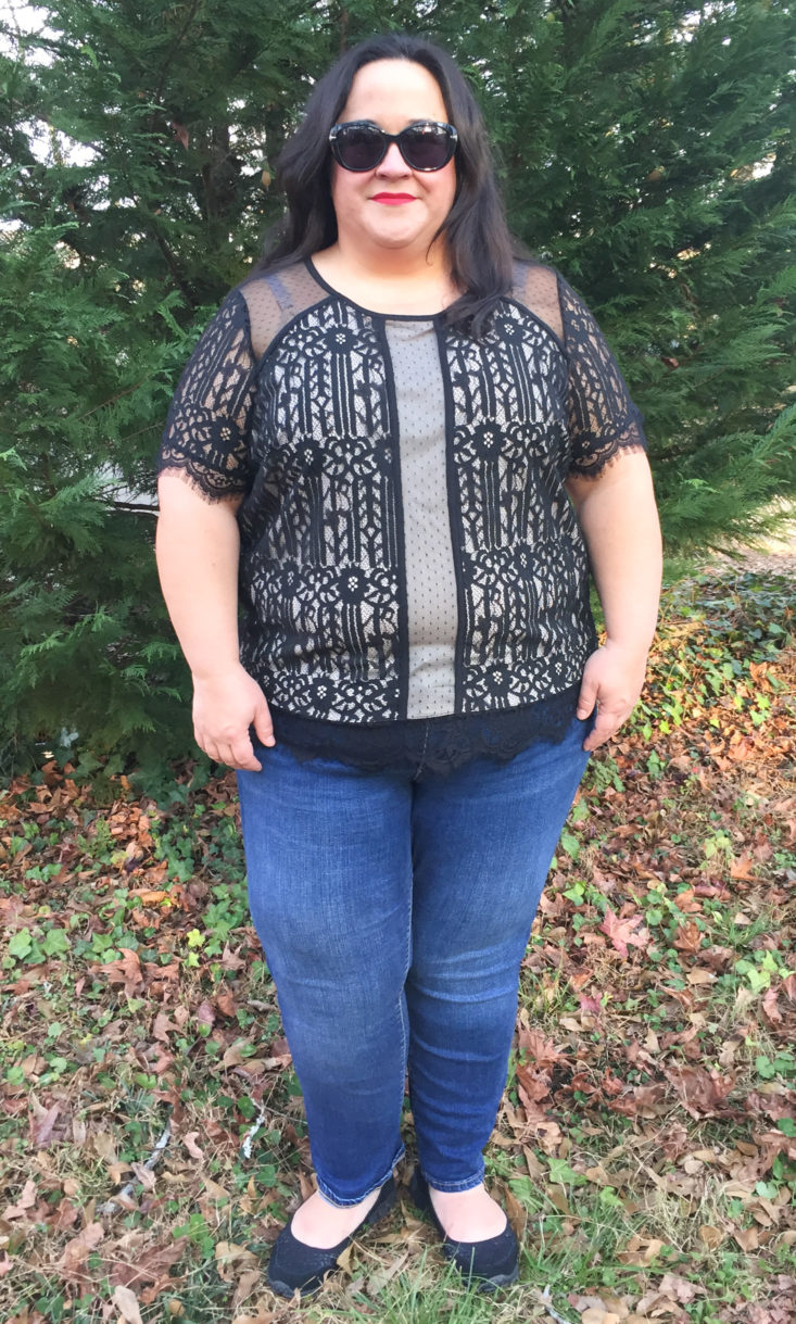 Lace Top Black / Nude by DEX