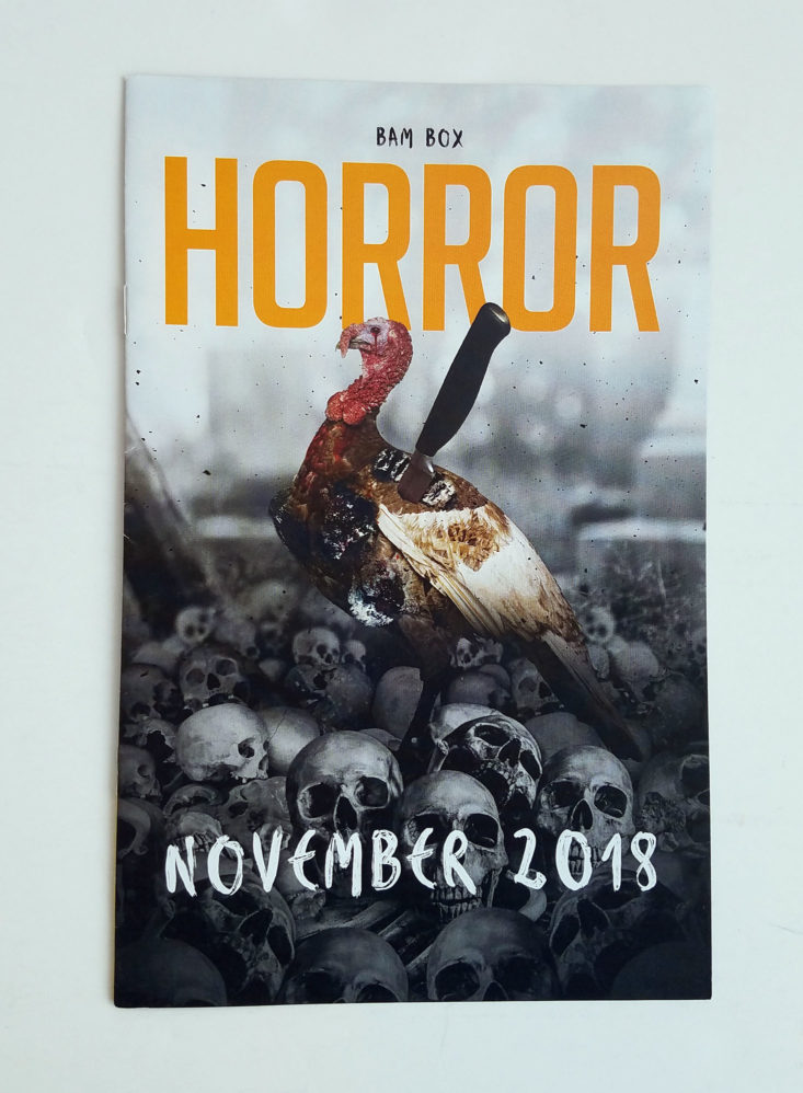 BAM! Horror Subscription Box November 2017 booklet cover