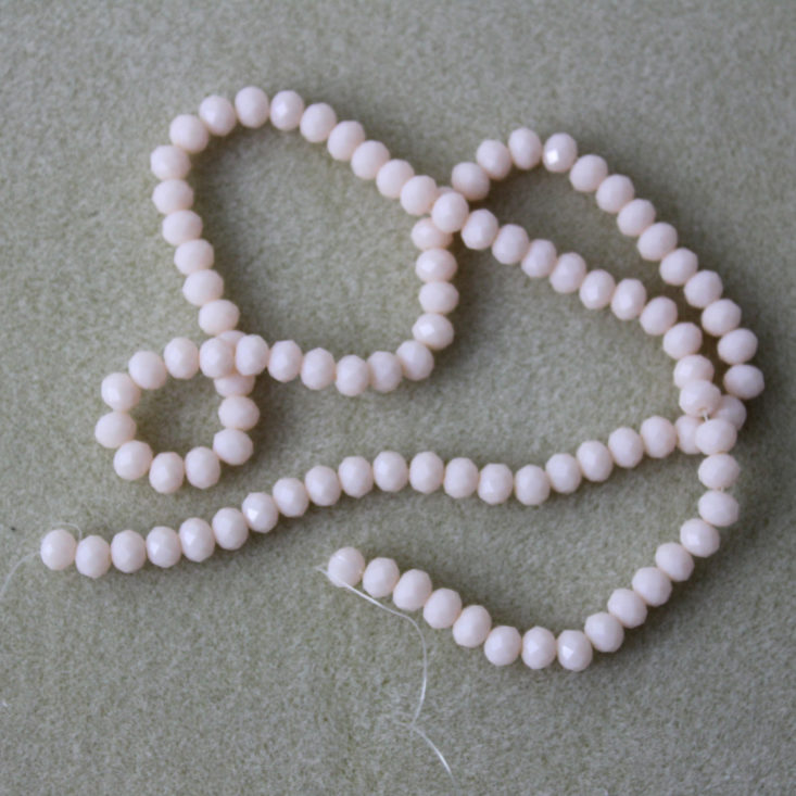 15.5” Strand 6 x 4 mm Chinese Crystal Rondelle Beads, Ivory