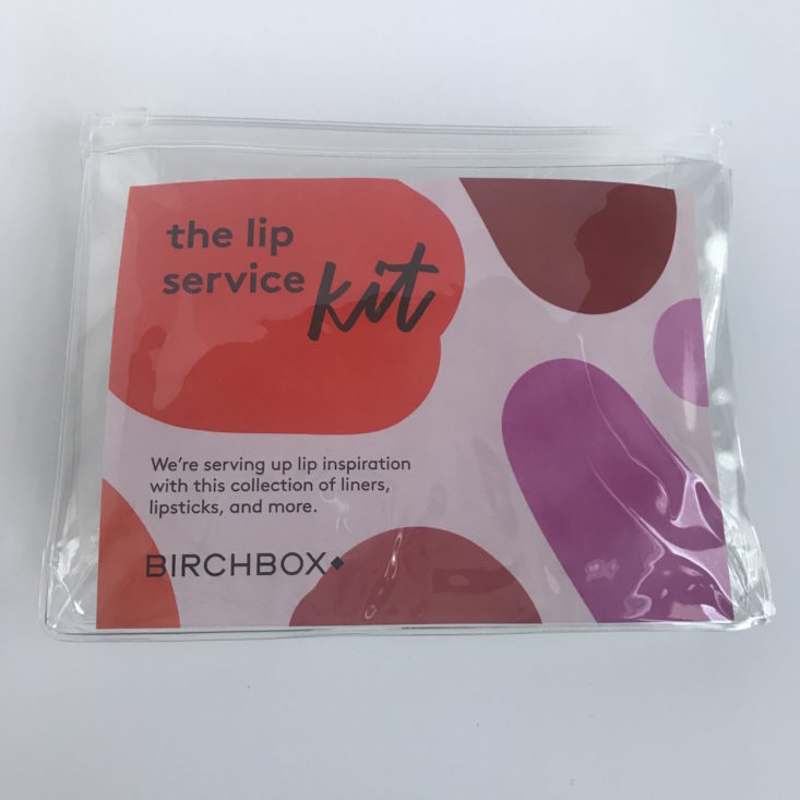 Birchbox Lip Service Kit January 2018 closed pouch