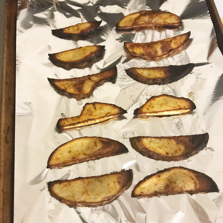cooked potato wedges