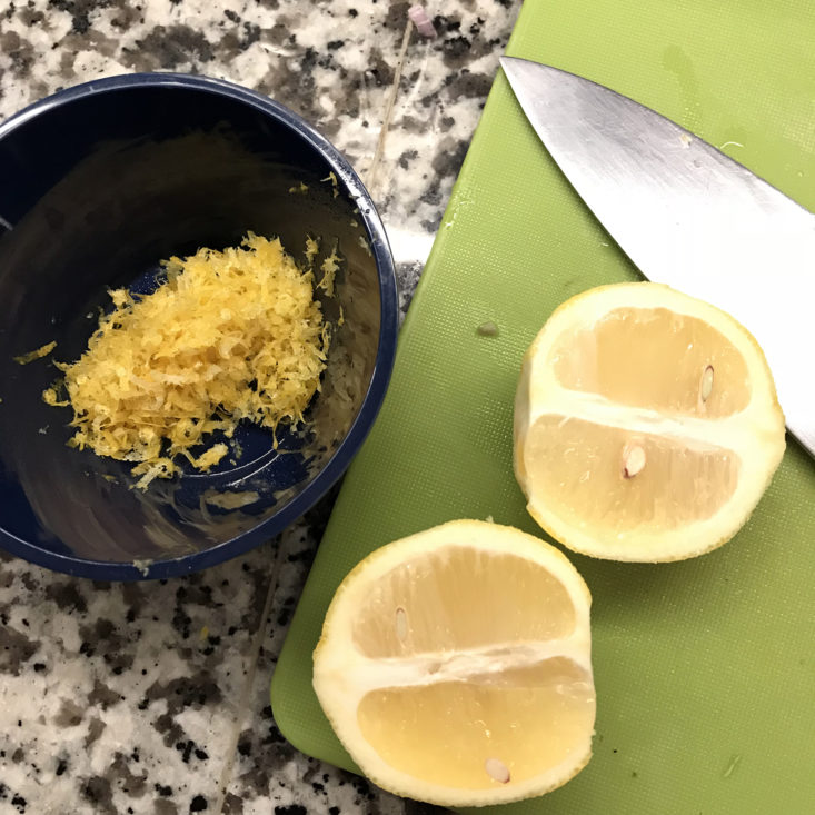 Lemon zest & lemon halves