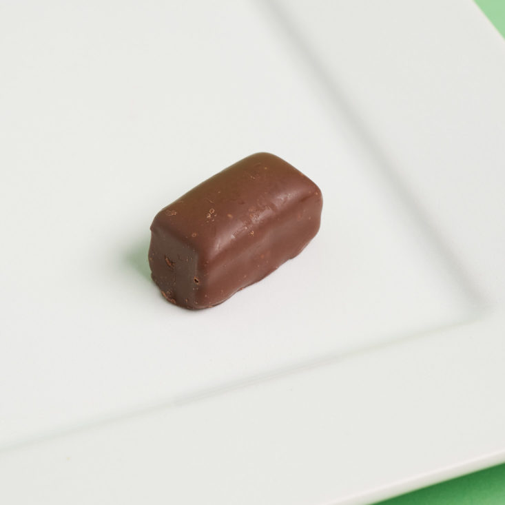 small chocolate unwrapped from package