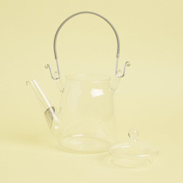 Clear Glass teapot with lid off