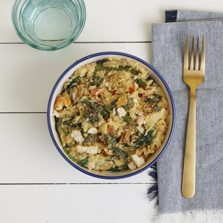 bowl of orzo pasta