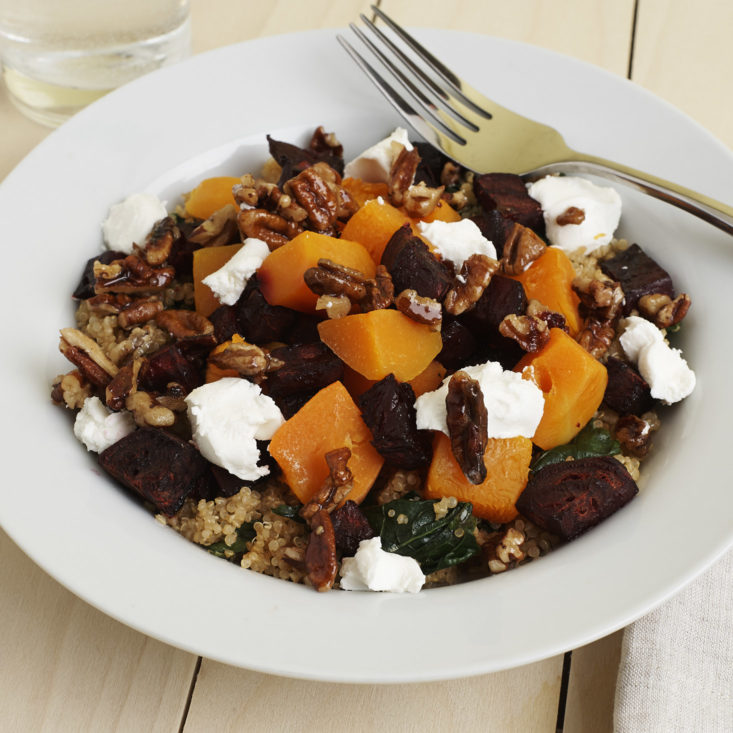 home chef fall veggies and quinoa bowl