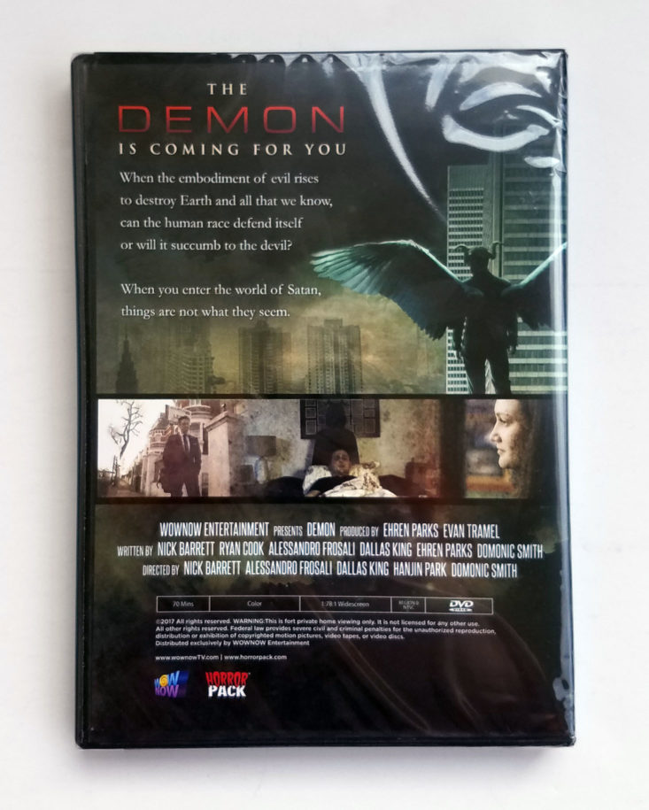 Demon (2017) back cover