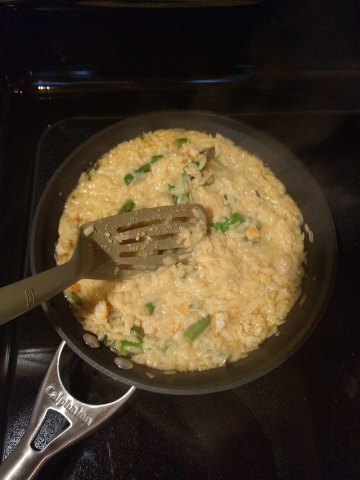 orzo being stirred