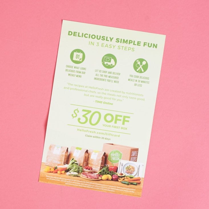 hello fresh coupon back