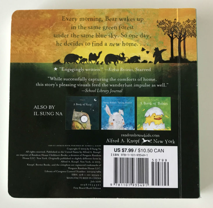 Welcome Home, Bear: A Book of Animal Habitats by Il Sung Na back cover